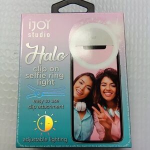 iJOY Halo Clip On Selfie Ring Light with Adjustable Lighting